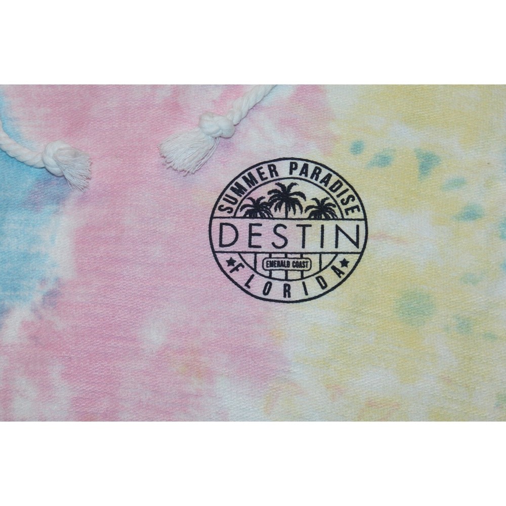 Unique Destination Destin Florida Summer Paradise Tie-Dye style Hoodie Size L - Picture 3 of 8
